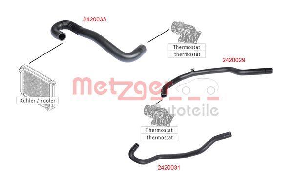 Durite de radiateur (Durite de refroidissement) METZGER ref. 2420029